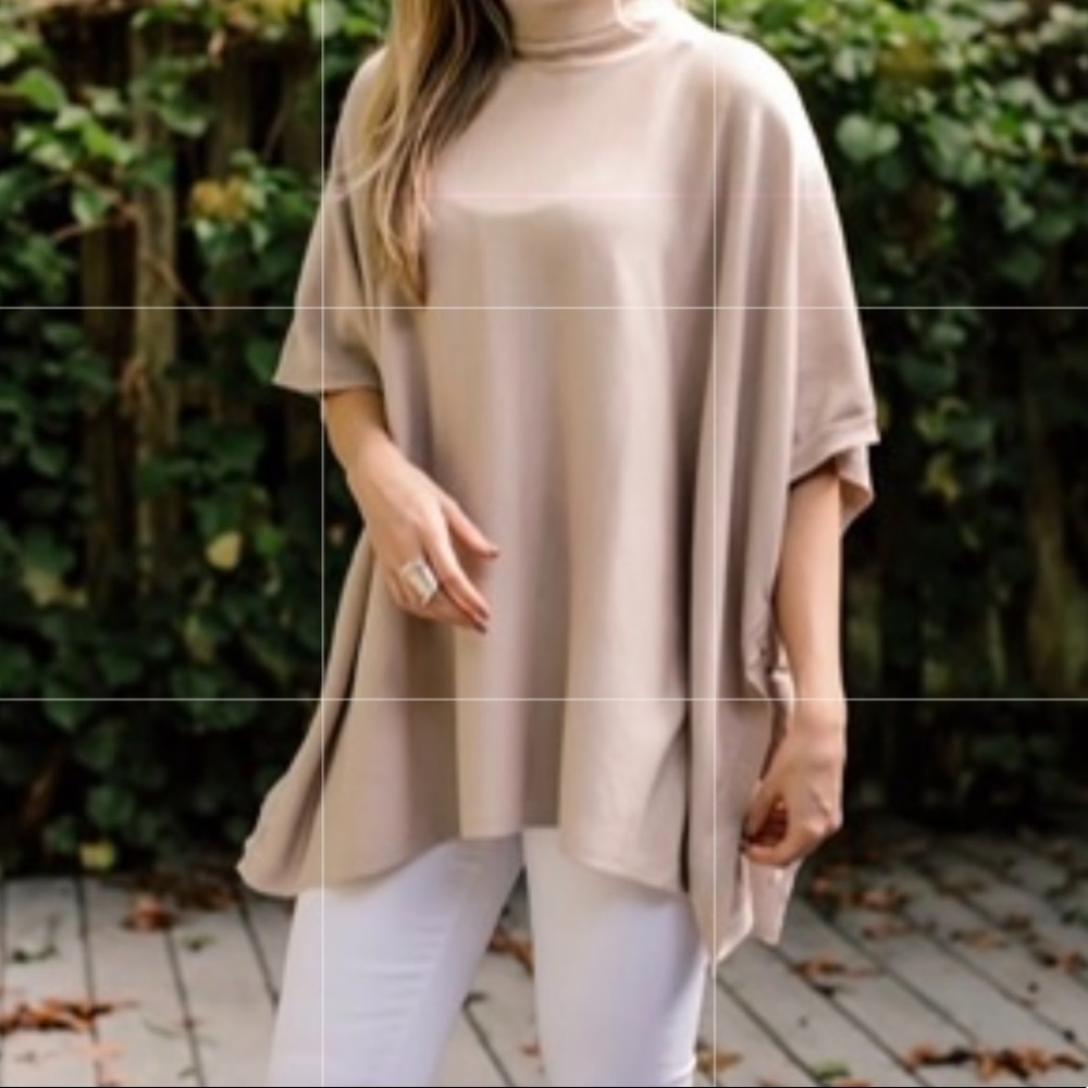 ✨🆕 Dusty Blush Knit Cape/Poncho Cape✨